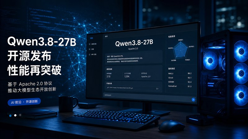 Qwen3.8-27B 正式开源